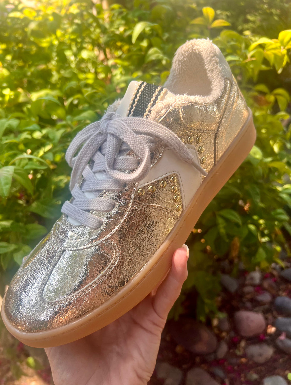 ShuShop Metallic Gold Sneakers