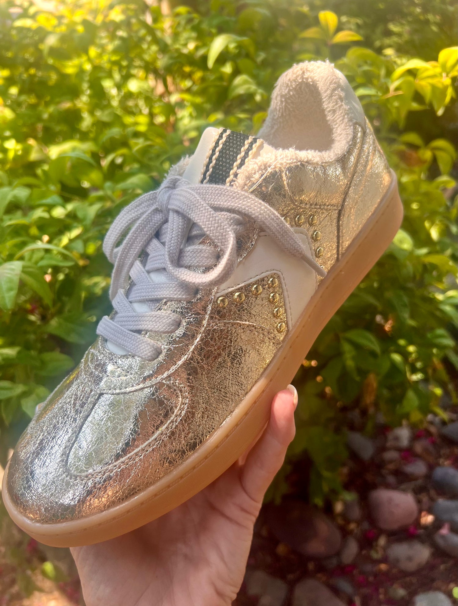 ShuShop Metallic Gold Sneakers