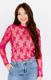 Hot Pink Lace Top