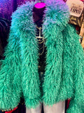 Turquoise Fur Jacket