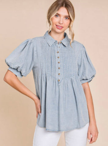 The Diane Denim Top