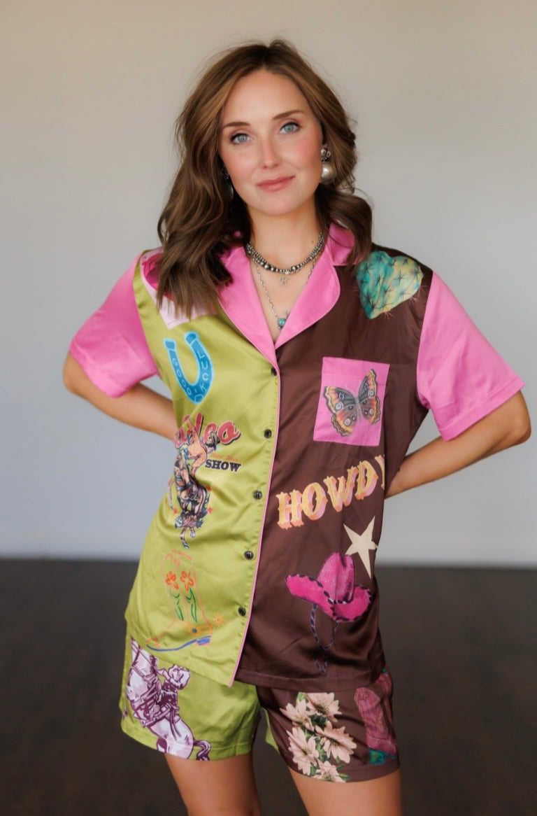 Howdy Satin Pajamas