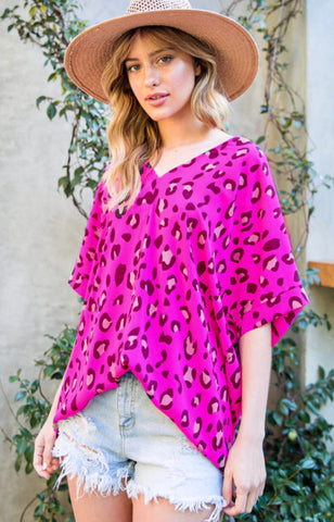 Pink Leopard Top