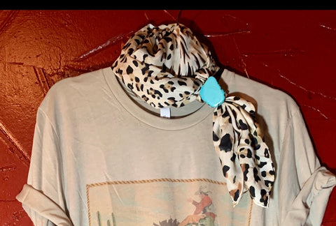 Turquoise Slab Scarf Slide