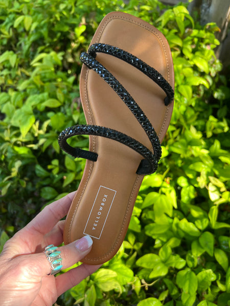 Yellowbox Black Bling Sandals