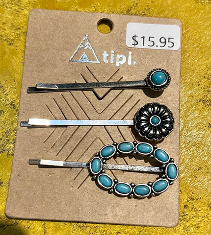 Turquoise Hair Pin Set