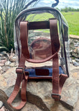 Clear Tooled Leather Backpack