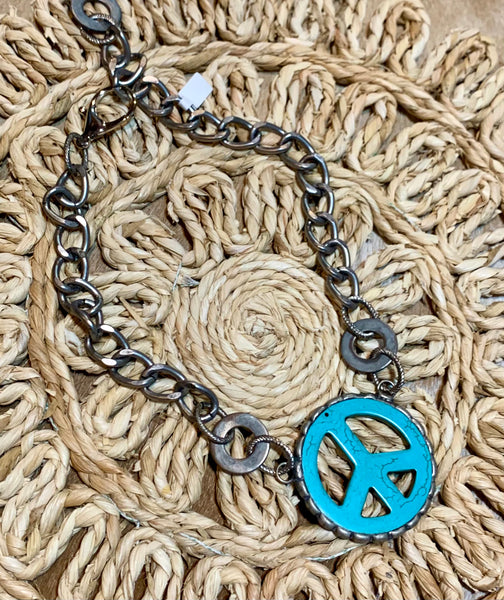 Turquoise Peace Necklace