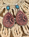 The Saguaro Leather Earrings